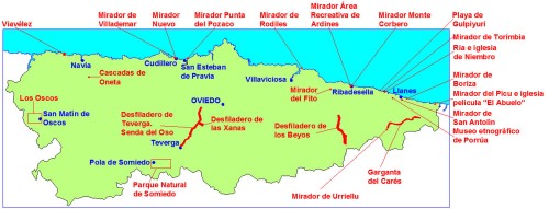 mapa asturias